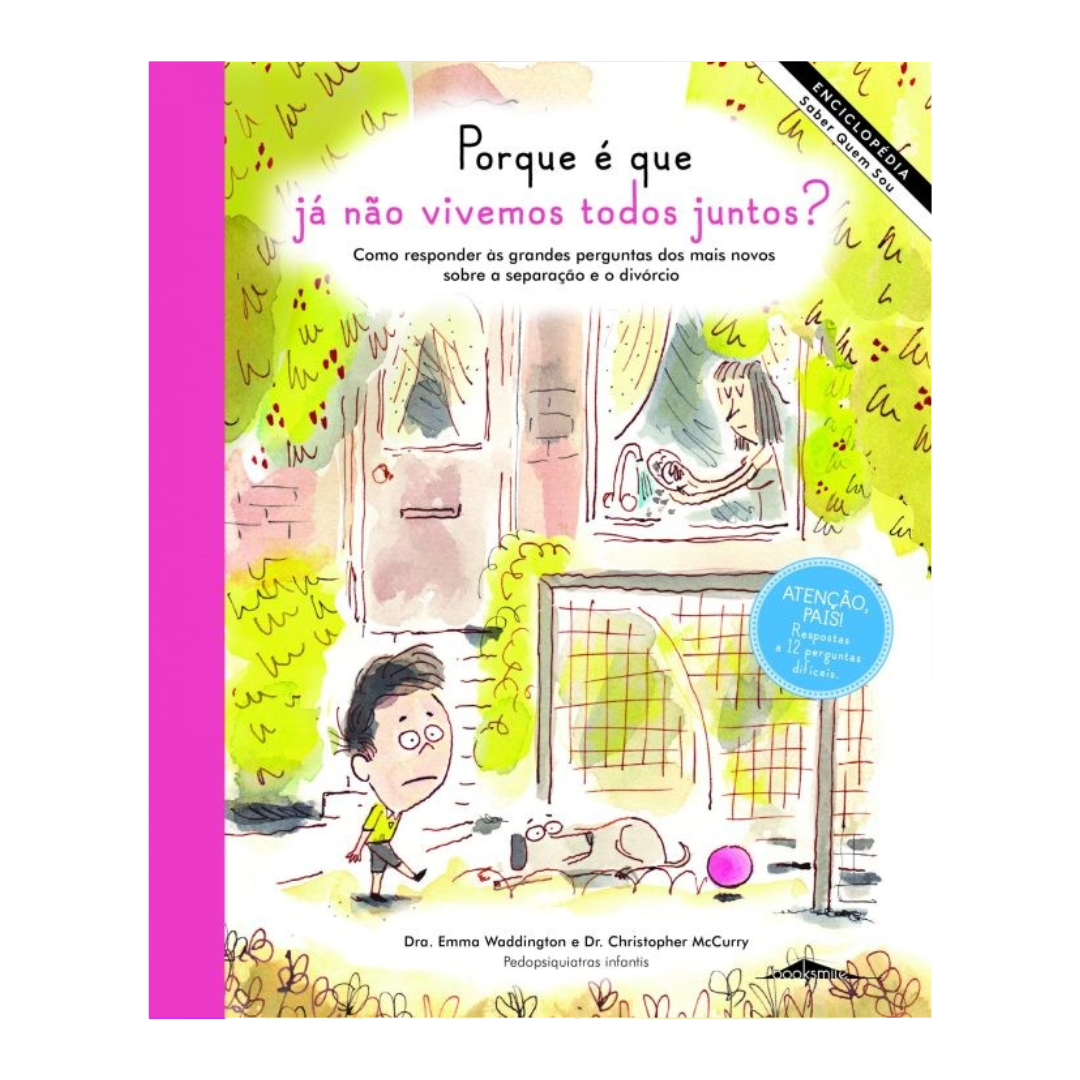 Livro infantil sobre separação e divórcio com ilustração de criança e casa