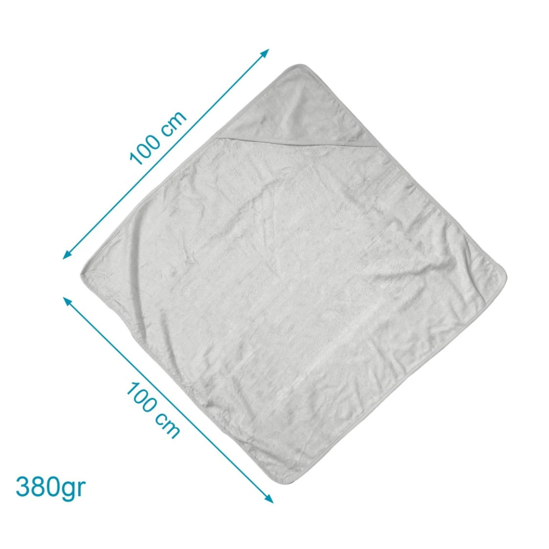 Toalha branca quadrada 100x100 cm com peso 380 gr