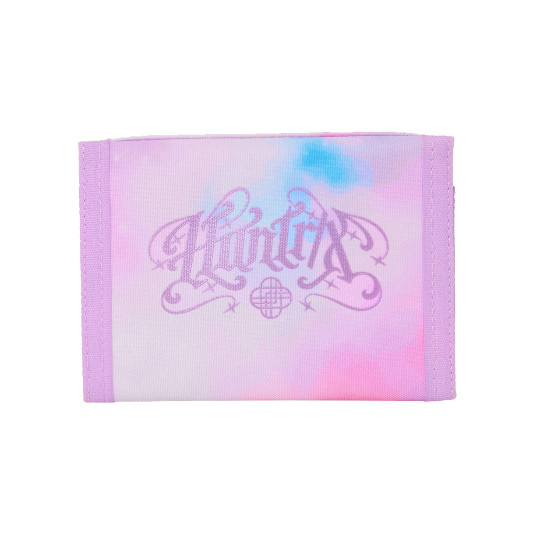Carteira em tecido com padrão pastel e texto decorativo Hunter