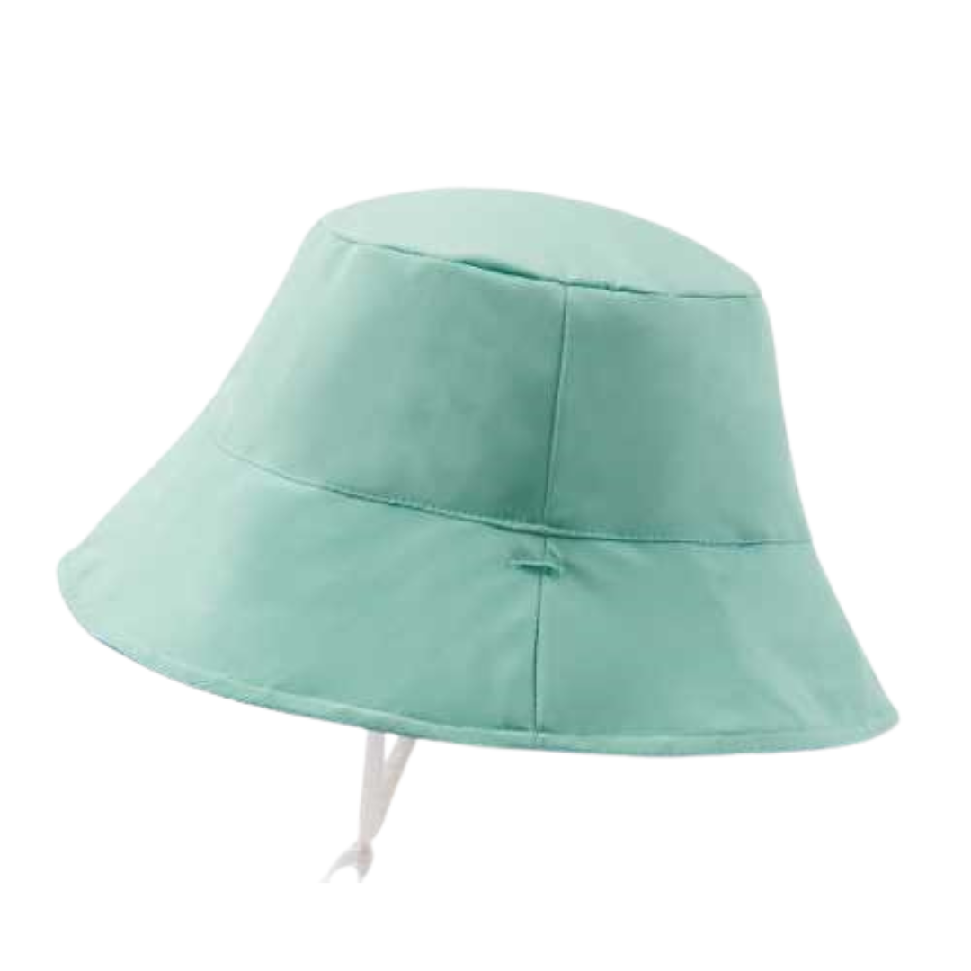 Chapéu tipo pescador verde água com cordão branco