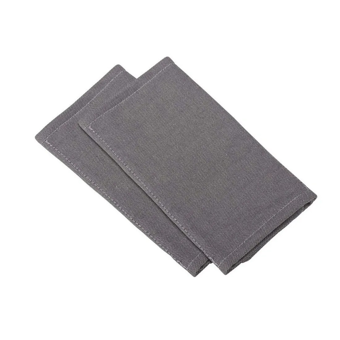 Carteira cinza escura de tecido com acabamento simples