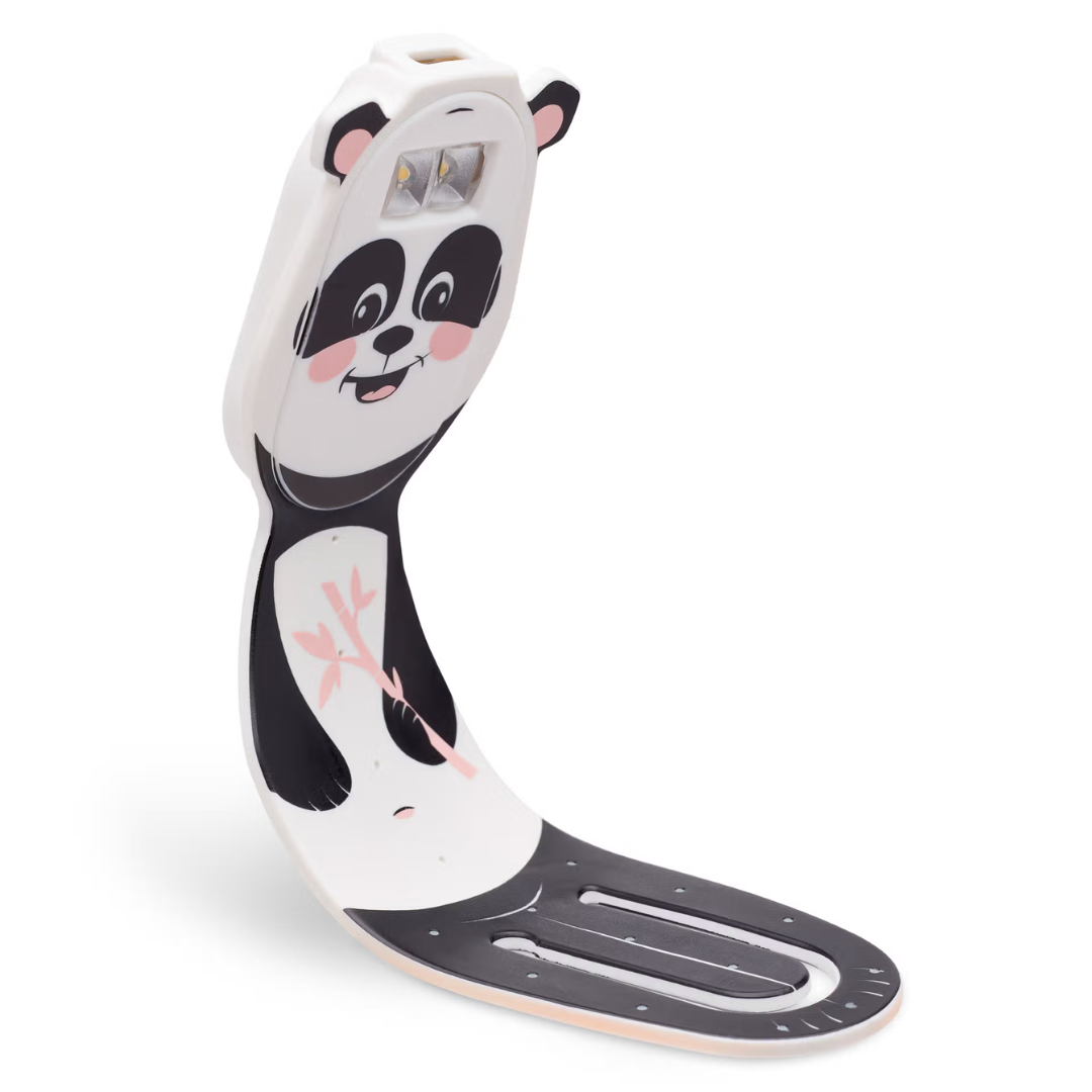 Produto infantil em forma de panda com led e desenho de bambu