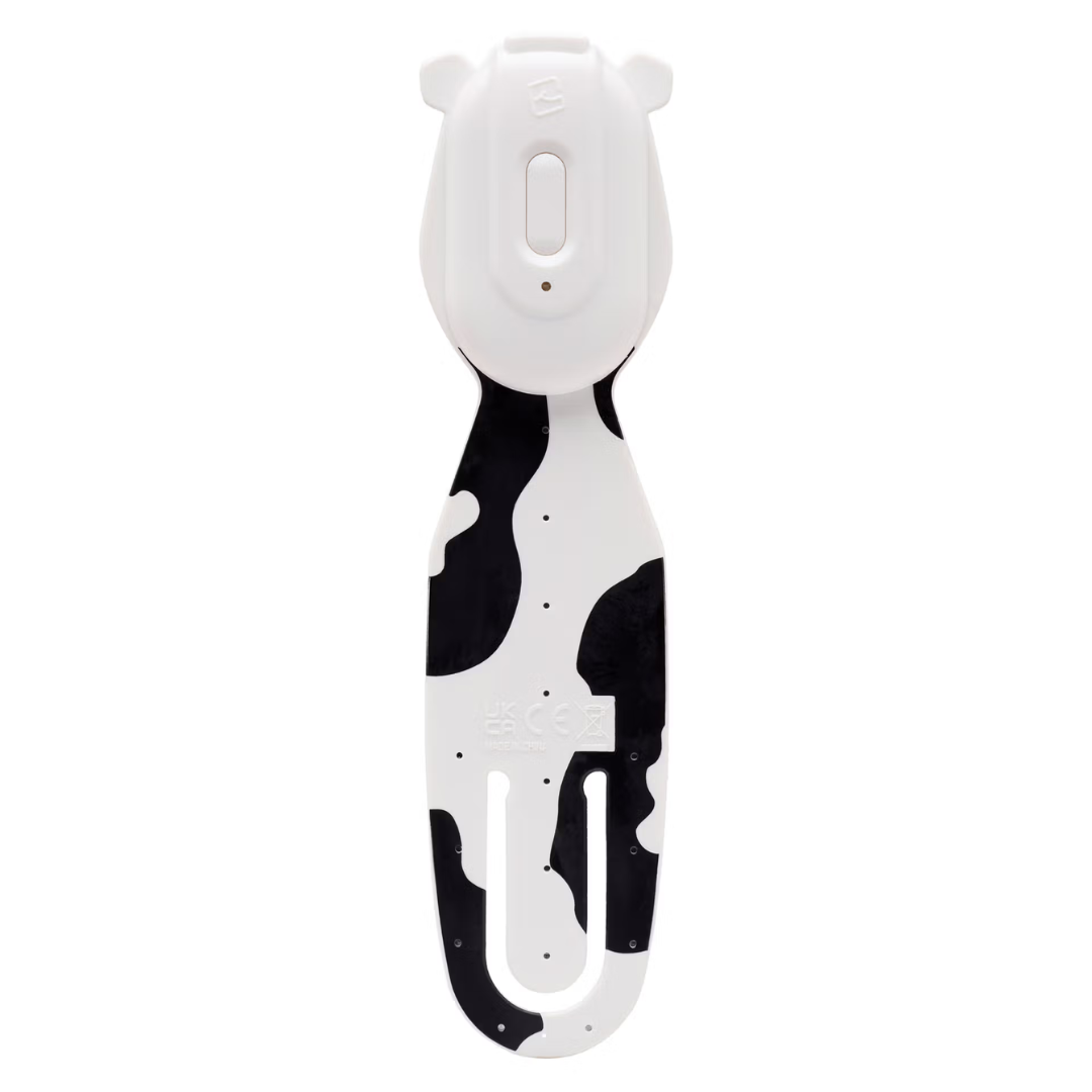 Suporte ou clipe com padrão de pele de vaca em preto e branco