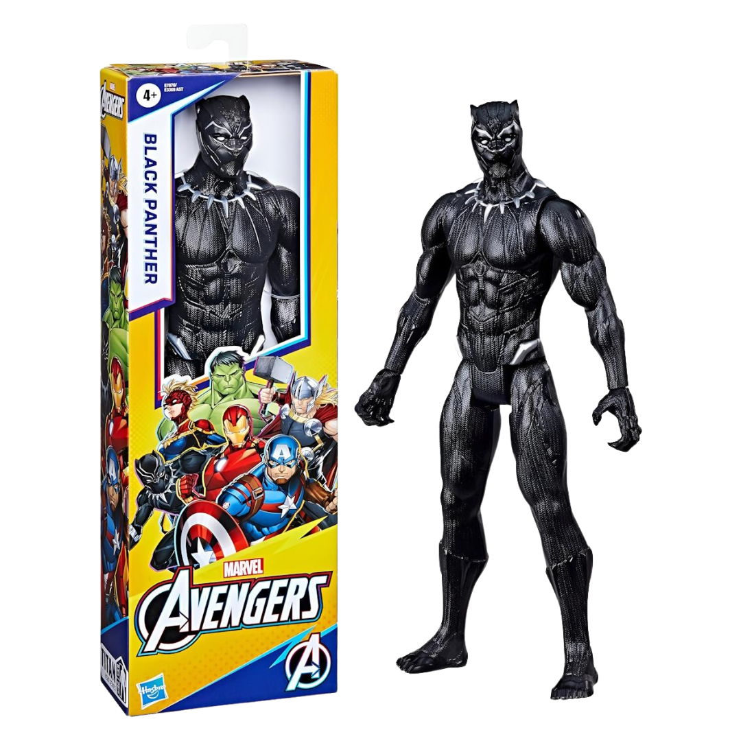 Figura de ação Marvel Avengers Black Panther em embalagem colorida