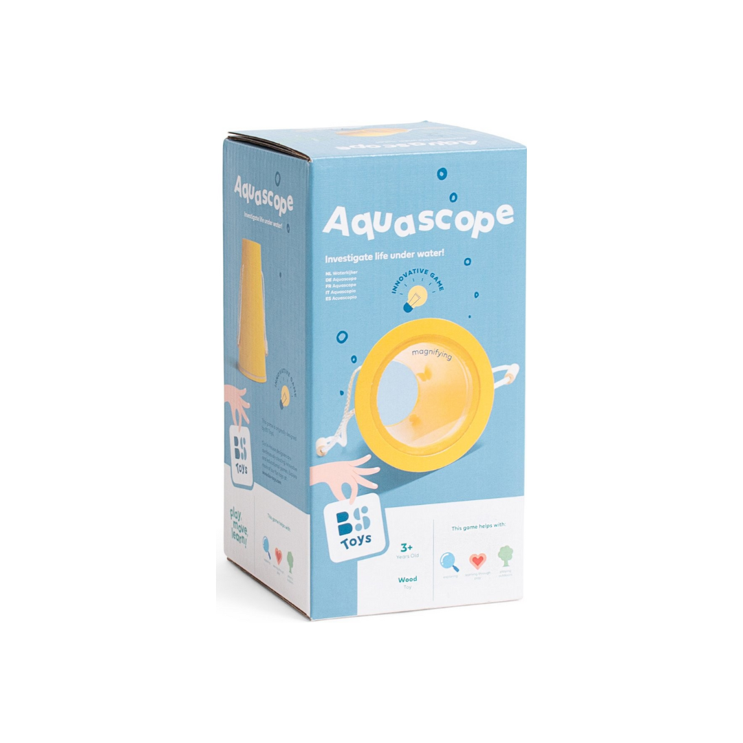 Embalagem do produto Aquascope BiToys azul claro e amarelo