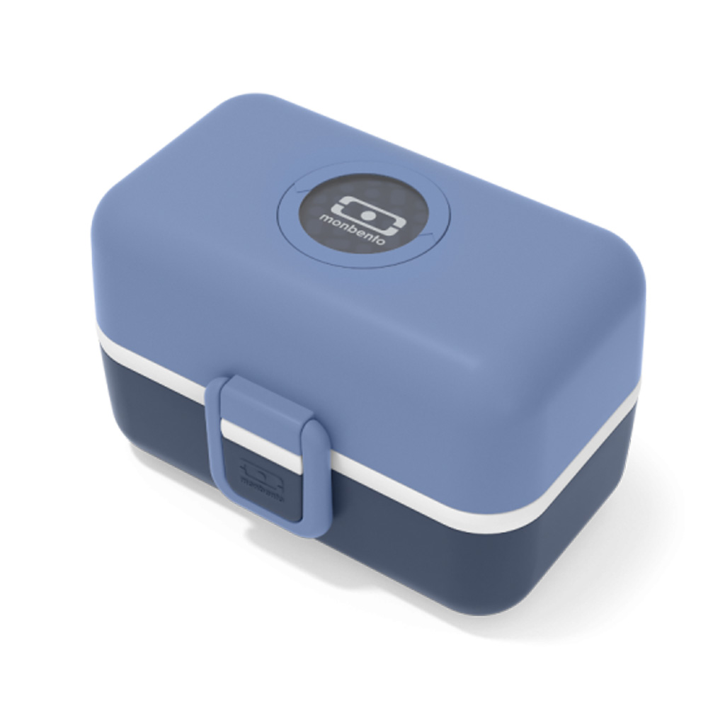 Marmita azul com fecho e logótipo monbento