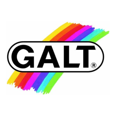 Logótipo GALT com fundo branco e traço multicolorido