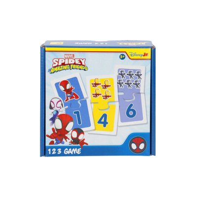 Jogo de cartas infantil Marvel Spidey and his Amazing Friends com números e super-heróis