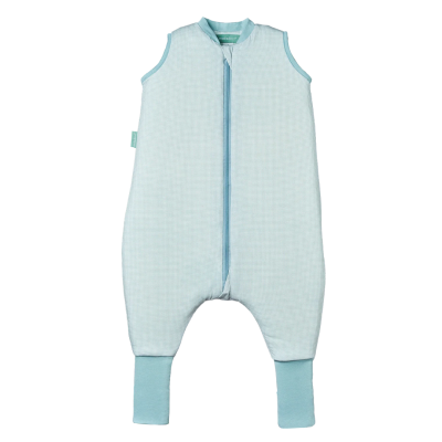 Macacão de bebé azul claro com padrão xadrez