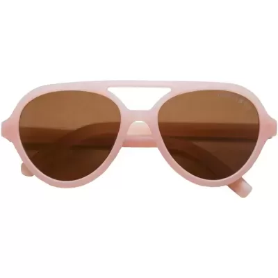 Óculos de sol rosa com lentes castanhas escuras