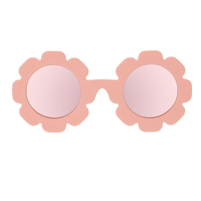 Óculos de sol florais cor-de-rosa com lentes redondas cor-de-rosa