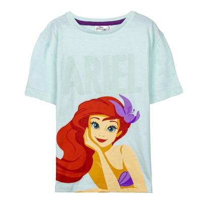 T-shirt infantil com estampa da personagem Ariel da Disney