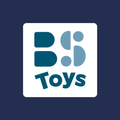 Logótipo BS Toys em fundo azul