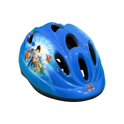 Capacete infantil azul com personagens da Paw Patrol na lateral