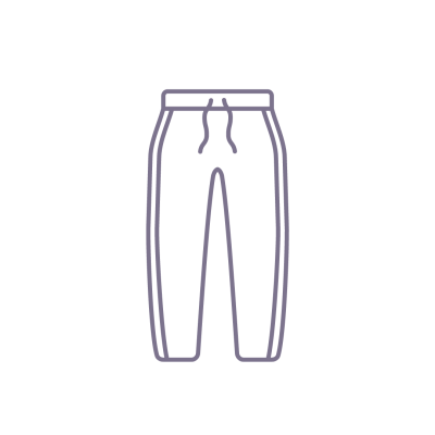 Ilustração linha calças jogging cinza