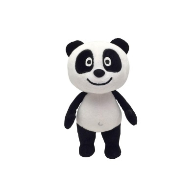 Boneco de peluche panda com corpo branco e preto