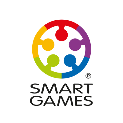 Logótipo SMART GAMES com círculos coloridos e texto preto