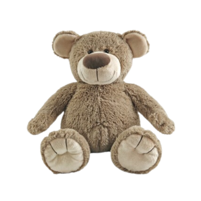 Urso de peluche castanho sentado