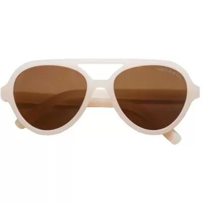 Óculos de sol branco com lentes castanhas
