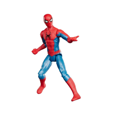 Boneco Homem-Aranha articulado vermelho e azul em pose dinâmica
