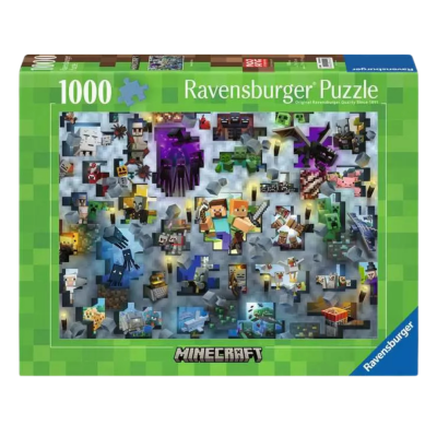 Quebra-cabeças Ravensburger de 1000 peças tema Minecraft