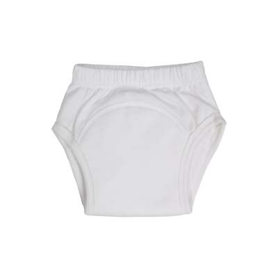 Cueca de banho reutilizável branca para bebé