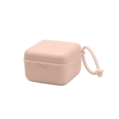 Estojo rígido rosa quadrado com alça flexível