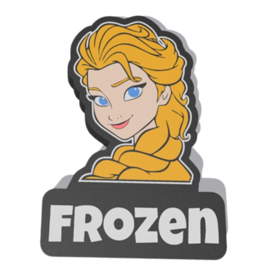 Adesivo personagem Frozen com texto