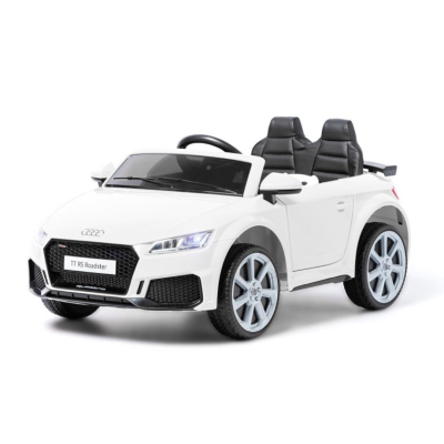Carro de brinquedo elétrico infantil branco TT RS Roadster