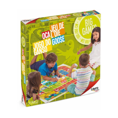 Caixa de jogo de tabuleiro JEU DE L'OIE / JOGO DO GANSO / GOOSE com crianças a jogar