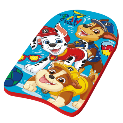 Prancha de natação azul com personagens do Paw Patrol