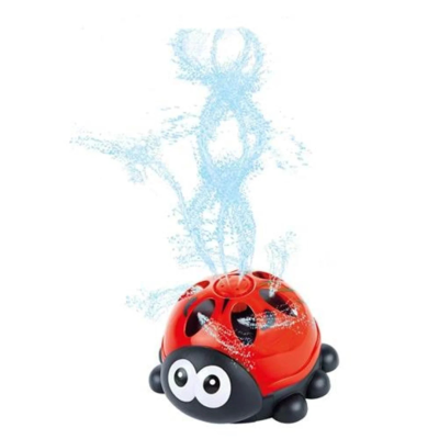 Humidificador joaninha vermelho e preto com vapor
