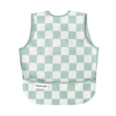 Peditilho impermeável bebé quadriculado branco e azul claro