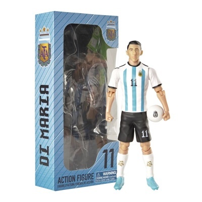Figura de ação Di María com uniforme da seleção argentina e embalagem azul