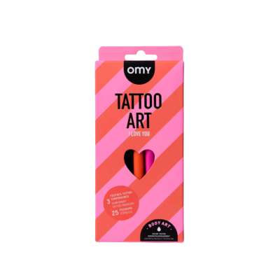 Embalaque de canetas para tatuagens temporárias Tattoo Art