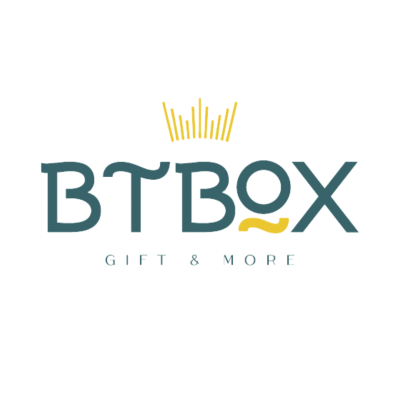 Logótipo BT BOX com frase Gift & More em fundo branco