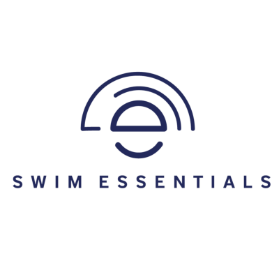 Logótipo Swim Essentials azul escuro em fundo branco