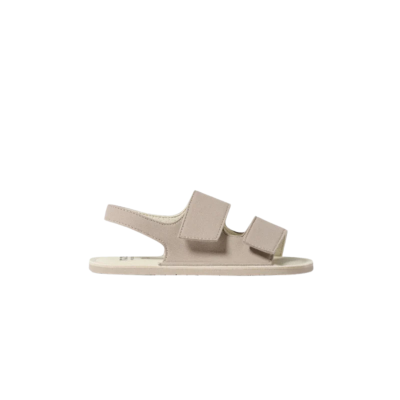 Sandália de criança bege claro com tiras de velcro