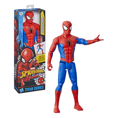 Boneco articulado Spider-Man vermelho e azul com embalagem