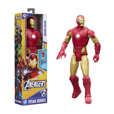 Figura de ação Iron Man dos Avengers com caixa Titan Series