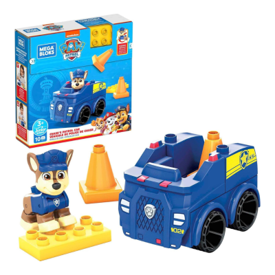 Brinquedo Mega Bloks Paw Patrol carrinho e figura Chase