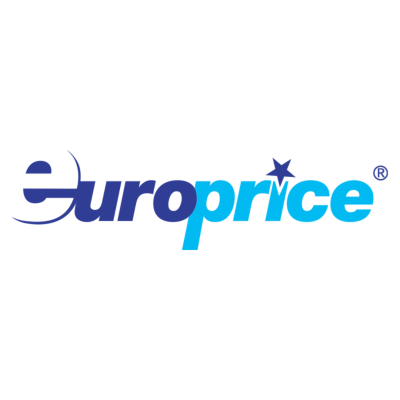 Logótipo Europrice azul em fundo branco