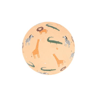 Bola infantil cor de pêssego com estampado animal