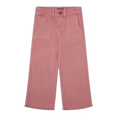 Calças largas cor-de-rosa para criança em fundo branco