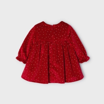 Vestido vermelho com pontos brancos para bebé ou criança