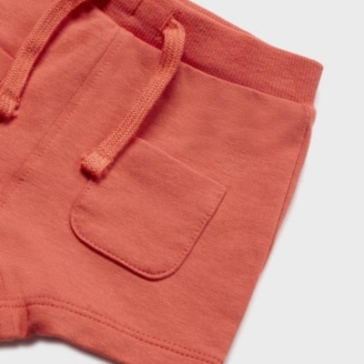 Calção coral de criança com bolso e cordão