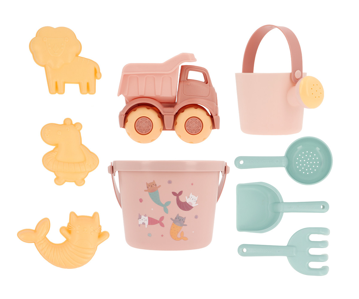 Conjunto de brinquedos de praia coloridos para crianças