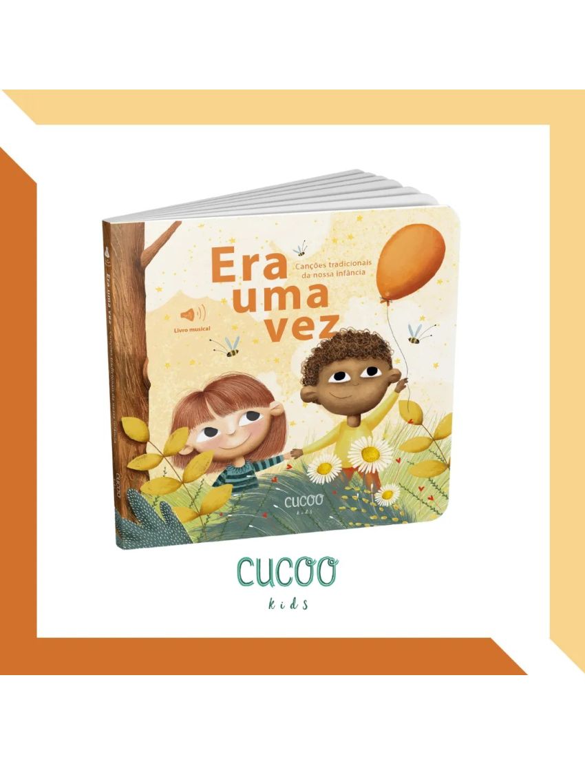 Capa de livro infantil Era uma vez com ilustração de duas crianças em ambiente natural