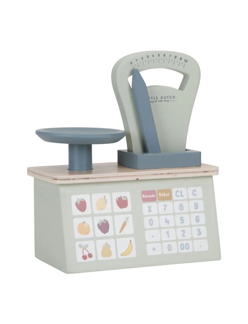 Balança de brinquedo em madeira com mostrador LITTLE DUTCH e ilustrações de frutas