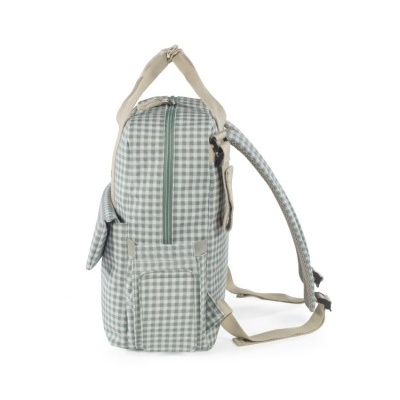 WALKING&#x20;MUM&#x20;&#x7C;&#x20;MOCHILA&#x20;DE&#x20;MATERNIDADE&#x20;I&#x20;LOVE&#x20;VICHY&#x20;GREEN